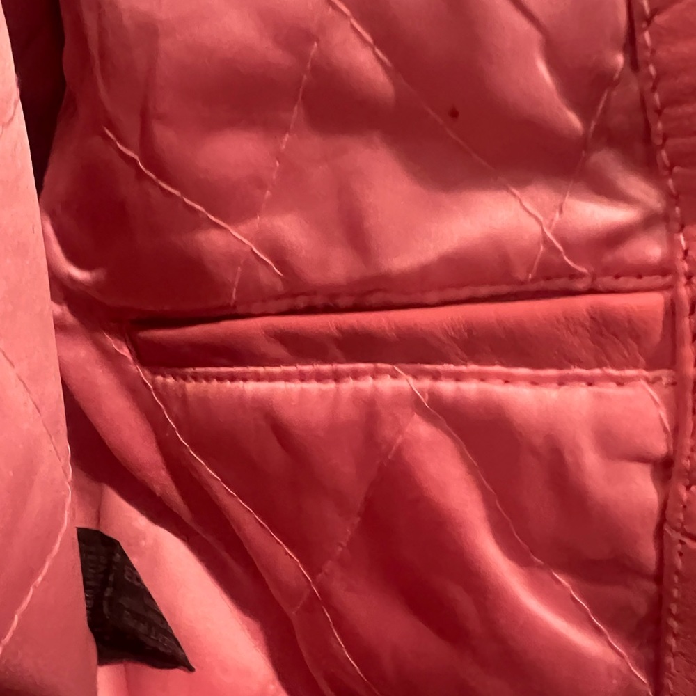 Chic Pink Kids Leather Jacket - Picture 7 of 9